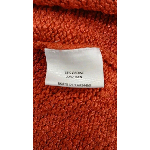 Eileen Fisher  Italian Yarn‎ Sweater Orange Size Large - Picture 9 of 9